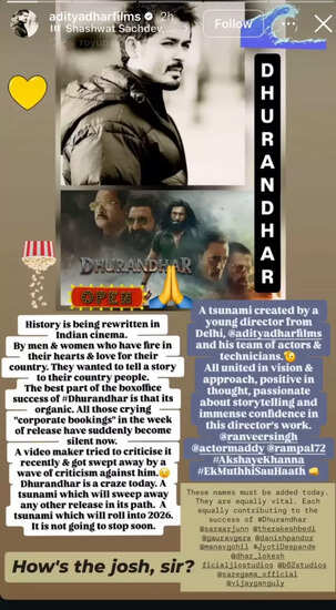 आदित्य धर ने ध्रुव राठी को दिया जवाब, 'धुरंधर' की सफलता पर जताई गर्व