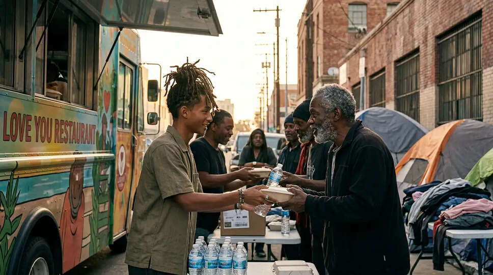 Jaden Smith का अनोखा प्रयास: बेघर लोगों के लिए खोला मुफ्त शाकाहारी रेस्टोरेंट!