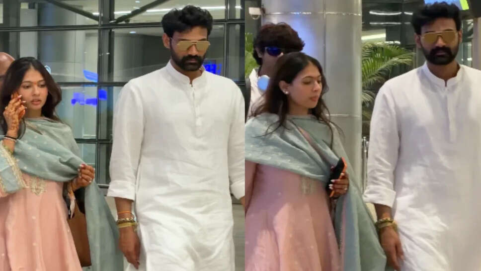 बेल्लमकोंडा साई श्रीनिवास और काव्या रेड्डी की शादी के बाद हैदराबाद वापसी