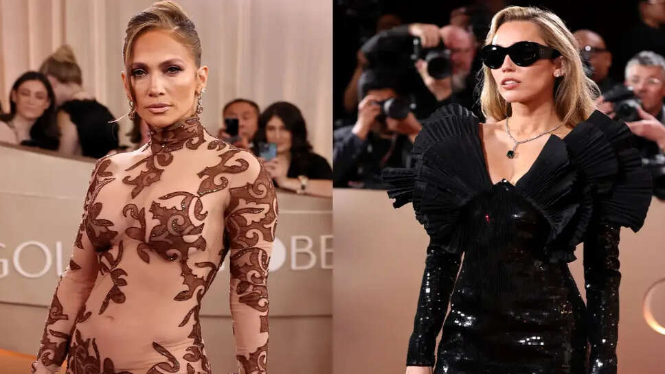 2026 गोल्डन ग्लोब अवार्ड्स में जेनिफर लोपेज और माइल्ली साइरस का फैशन जलवा