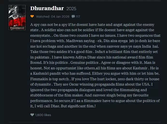 अनुराग कश्यप ने 'धुरंधर' पर दी प्रतिक्रिया, आदित्य धर की तारीफ की