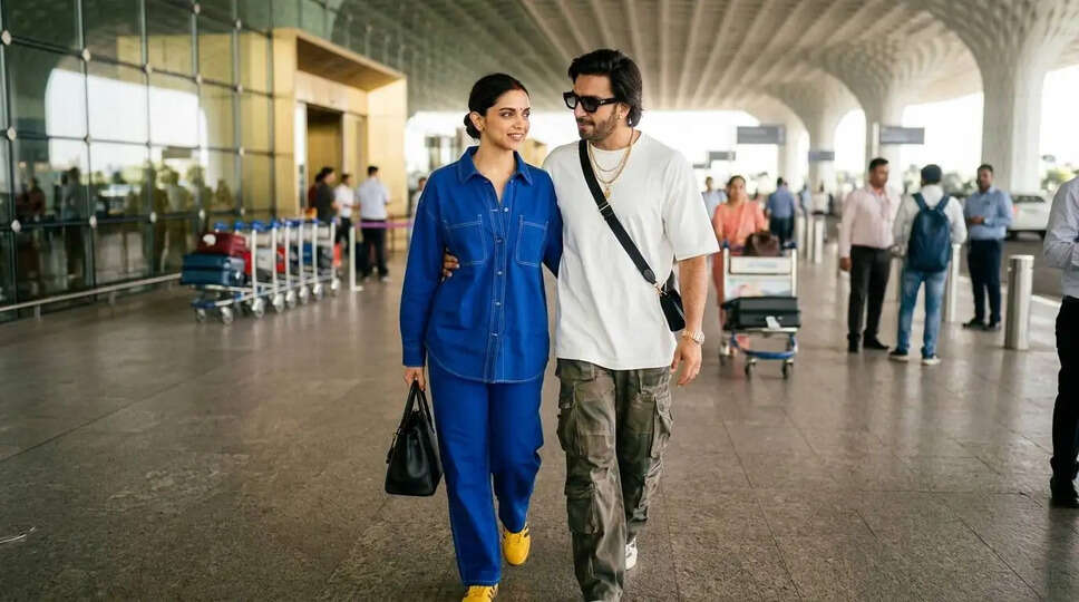 दीपिका पादुकोण और रणवीर सिंह का मुंबई एयरपोर्ट पर खास लुक, दूसरी प्रेग्नेंसी की खबर के बाद पहली बार दिखे!