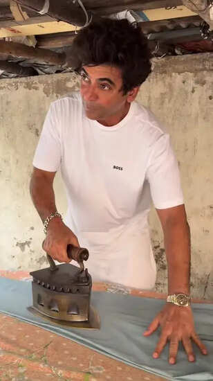 सुनील ग्रोवर का नया टैलेंट: सड़क पर प्रेस करते हुए दिखे 'आयरन मैन'!