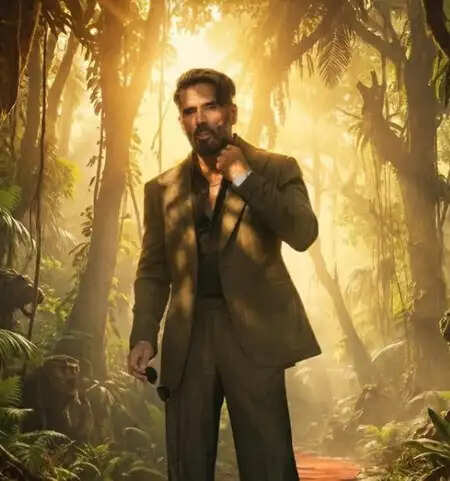 क्या आप तैयार हैं? 'वेलकम टू द जंगल' में सुनील शेट्टी का नया लुक और धमाकेदार कॉमेडी!