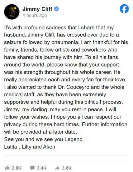 दिग्गज गायकों ओर्नेला वनोनी और जिमी क्लिफ का निधन