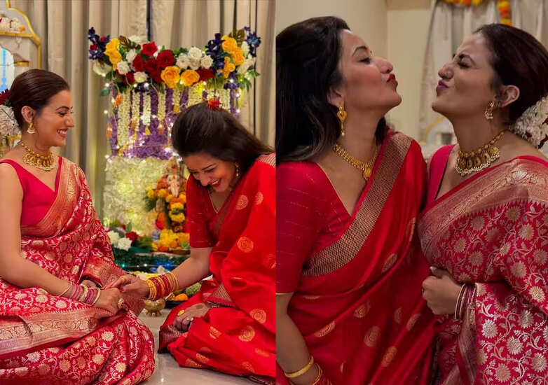 बप्पा का आशीर्वाद लेने की बजाय ये काम करती दिखीं मोनालिसा और अक्षरा सिंह, तस्वीरों ने उड़ाया सोशल मीडिया पर गर्दा