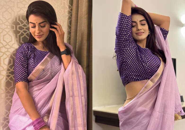 अक्षरा सिंह ने कॉटन साड़ी पहन फ्लॉन्ट की पतली कमरिया, तस्वीरें देख फैंस बोले- 'क्या अदा है यार'