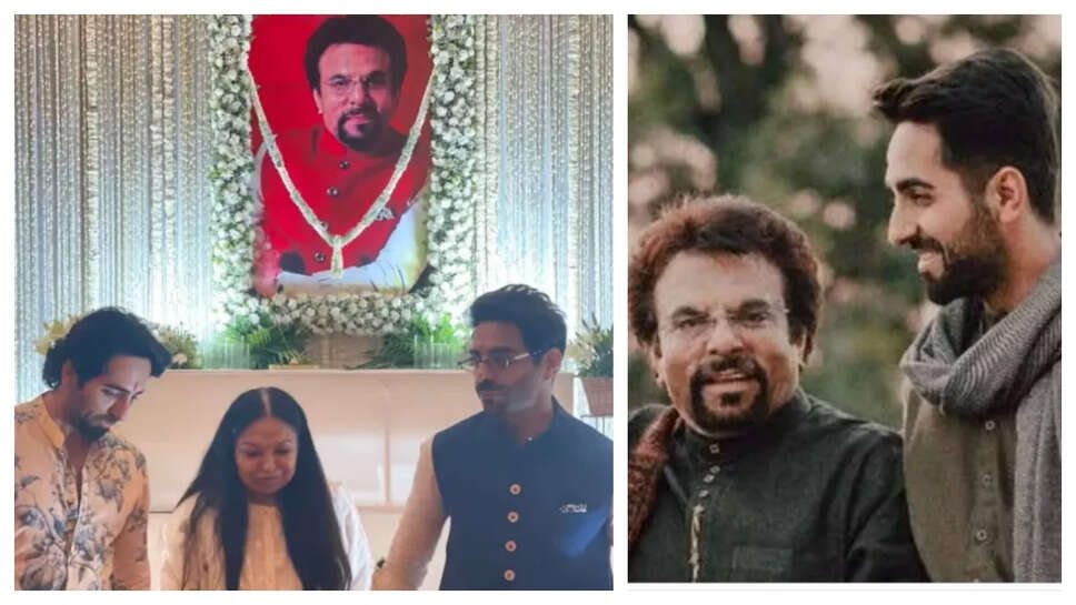 बॉलीवुड इंडस्ट्री के लोकप्रिय अभिनेता आयुष्मान खुराना के पिता हैं मशहूर ज्योतिषी पी. खुराना (पी. खुराना) का निधन शुक्रवार, 19 मई को हो गया। आयुष्मान खुराना पर अचानक से दुखों का पहाड़ टूट पड़ा। इस मुश्किल घड़ी में उनके तमाम चाहने वालों ने उन्हें हिम्मत दी. आयुष्मान खुराना उनके पिता पी. खुराना के लिए प्रार्थना सभा का आयोजन किया और इसकी तस्वीरें अपने सोशल मीडिया अकाउंट पर शेयर कीं। इन तस्वीरों में उनके साथ भाई और मां नजर आ रहे हैं। इसके साथ ही आयुष्मान खुराना ने एक इमोशनल पोस्ट शेयर किया है।  आयुष्मान खुराना की इमोशनल पोस्ट आयुष्मान खुराना के पिता पी. खुराना ने गुरुवार को प्रार्थना सभा की। आयुष्मान खुराना ने अपने इंस्टाग्राम अकाउंट पर प्रार्थना सभा की तस्वीरें शेयर की हैं। इन तस्वीरों में वह अपनी मां और भाई अपारशक्ति खुराना के साथ नजर आ रहे हैं। ये तीनों काफी इमोशनल नजर आ रहे हैं। इन तस्वीरों के साथ आयुष्मान खुराना ने लिखा है, 'मां का ख्याल रखना और हमेशा उनके साथ रहना। पिता जैसा बनने के लिए आपको अपने पिता से दूर जाना होगा। पहली बार ऐसा लग रहा है कि पापा हमसे इतने दूर और इतने करीब हैं। शुक्रिया पापा आपने हमें जो खूबसूरत यादें और प्यार दिया और जिस तरह से आपने हमें बड़ा किया, उसके लिए धन्यवाद। आयुष्मान खुराना के इस पोस्ट पर अर्जुन कपूर, कृति सेनन, ईशा गुप्ता, मौनी रॉय, हुमा कुरैशी, राजकुमार राव, भूमि पेडनेकर, निम्रत कौर समेत तमाम सितारों ने अपनी प्रतिक्रिया दी है.  आयुष्मान खुराना अपने पिता के काफी करीब थे गौरतलब है कि आयुष्मान खुराना के पिता पी. खुराना को दिल का दौरा पड़ने के बाद अस्पताल में भर्ती कराया गया था। यहीं उन्होंने अंतिम सांस ली थी। बता दें कि आयुष्मान खुराना हमेशा से अपने पिता पी. खुराना के काफी करीबी रहे हैं। आयुष्मान खुराना के पिता पी खुराना एक जाने-माने ज्योतिषी थे और उन्होंने ही अपने बेटे आयुष्मान खुराना के अभिनेता बनने की भविष्यवाणी की थी। आयुष्मान खुराना और अपारशक्ति खुराना दो भाई हैं। अपारशक्ति खुराना भी अपने भाई आयुष्मान खुराना की तरह एक्टिंग फील्ड से जुड़े।