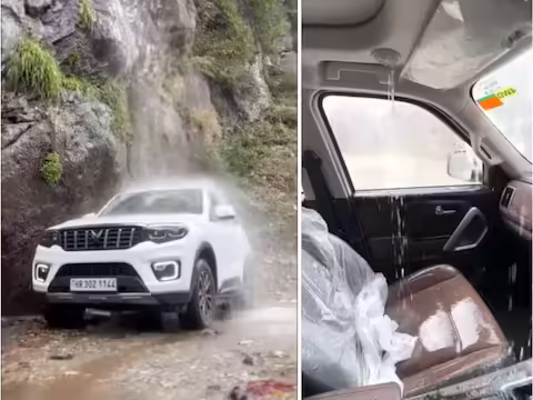 साहसी लोग कभी भी कहीं भी चले जाते हैं, वे यह नहीं सोचते कि आगे क्या होने वाला है या क्या लाभ या हानि हो सकती है। टेक्नोलॉजी, फीचर्स, गैजेट्स पर भरोसा करने वाले कभी-कभी मुश्किल में पड़ सकते हैं। उस वीडियो को देखने के बाद ऐसा लगा जैसे झरने से किसी शख्स की मस्ती इतनी भारी हो गई हो कि गरीब आदमी की गाड़ी में पानी भर गया हो. ऐसा ही एक यूट्यूबर का वीडियो सोशल मीडिया पर वायरल हो रहा है जिसमें वह अपने वेंचर के चलते मुसीबत में फंस गया है।  सोशल मीडिया पर एक वीडियो वायरल हो रहा है जिसमें एक शख्स महिंद्रा स्कॉर्पियो कार को पहाड़ी इलाके में ले जाता है। लेकिन नीचे जाते समय एक साहसिक कार्य के दौरान उसका बैंड बज उठा। जब पहाड़ से झरना कार के अंदर भी बरसने लगा तो वह चौंक गया। अब यह साफ नहीं हो पाया है कि कार स्पीकर से लीक हो रही थी या सनरूफ में लीक हुई थी.  कार की छत से बरसे बद्रा! वायरल वीडियो किसी पहाड़ी इलाके का है जहां गरीब यूट्यूबर की मस्ती भरी सैर महंगी निकली। झरने के नजारे से आदमी का मन इतना द्रवित हो गया कि उसने अपनी कार मुफ्त में धोने का सपना देखा। सोचा क्यों न आज ही कार को नेचुरल तरीके से धो दिया जाए। बस इसी चाहत में शख्स अपनी महिंद्रा स्कॉर्पियो कार लेकर सीधे झरने के नीचे पहुंच गया। पहले तो मजा आया, लेकिन अगले ही पल उसे आश्चर्य हुआ जब पहाड़ी से नीचे गिरता झरना बंद गाड़ी में भी बरसने लगा। बेचारे ने काफी देर तक यह पता लगाने की कोशिश की कि कार के अंदर, स्पीकर से या सनरूफ से पानी कैसे आया?    साहसिक कार्य ने कार को पानी में बहा दिया महिंद्रा जैसी बड़ी कंपनी की कार में ऐसा होते देख लोग हैरान रह गए.ये वीडियो मशहूर यूट्यूबर अरुण पंवार का बताया जा रहा है. जिसे उन्होंने अपने यूट्यूब चैनल पर शेयर किया है। अब इन वीडियो को अन्य सोशल मीडिया प्लेटफॉर्म पर भी खूब शेयर किया जा रहा है। वीडियो को शेयर कर लिखा गया था- मैं फिर कभी सनरूफ वाली कार नहीं खरीदूंगा। तो वहीं ट्विटर पर एक यूजर ने लिखा- 'बेचारा महिंद्रा चला गया एडवेंचर के लिए। योजनाओं पर पानी फिर गया है।